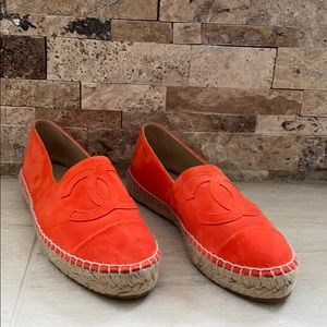 Authentic Chanel Suede Slip Ons